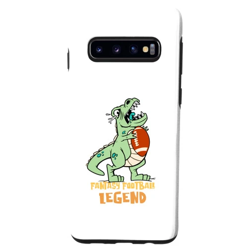 Virtual Gridiron Galaxy S10 Fantasy Football Legend Funny Jurassic Age T-Rex Case