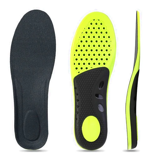 Daotshy Elastic Shock Absorbing Shoe Insoles Breathable Honeycomb Sneaker Inserts Sports Shoe Insole Replacement Insoles for Men & Women Green