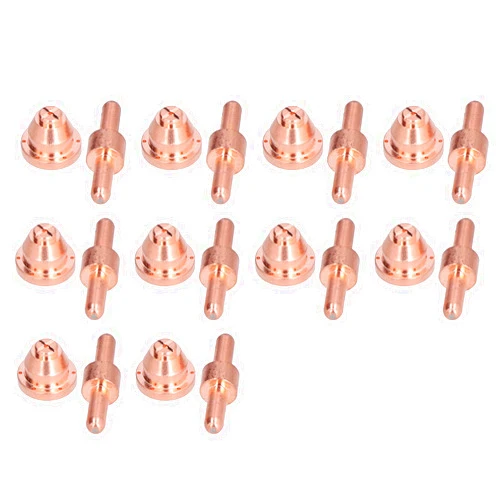 Yuecoom 10 Set Plasma Cutter Consumables, Electrode Tip Kit Cutting Nozzle Accessories for ZHONGHUAN 50 Torch TH50