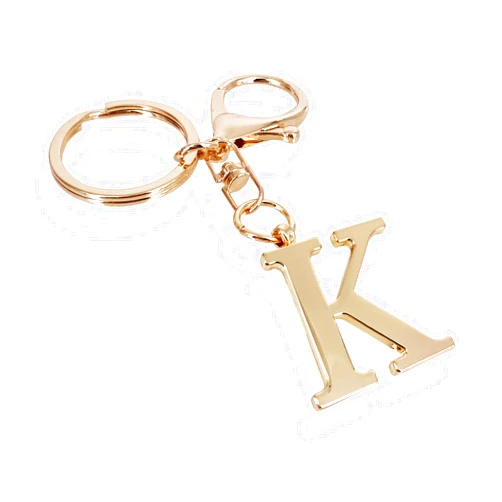LAXPICOL Gold Letter A-Z Keychain for Women Bag Charms Purse Charms For Handbags Metal Alphabet Initial Letter Keychain