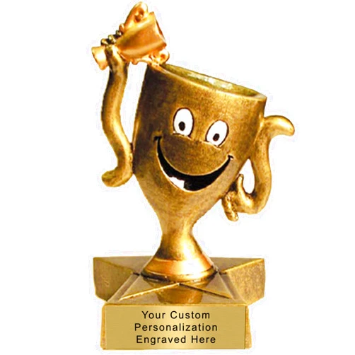 K2AWARDS Little Buddy Cup Trophy - 5 inch Custom Award with Engraved Plate