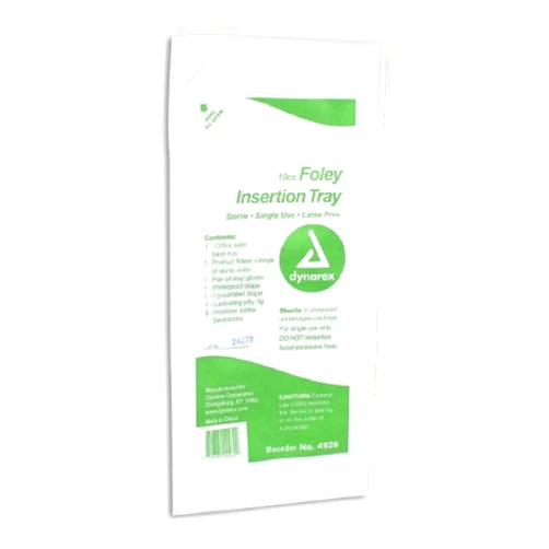 Dynarex 49261900 Catheter Insertion Tray Dynarex Foley Without Catheter Without Balloon Without Catheter