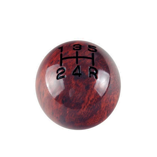 DEWHEL Aluminum Classic Weighted Wooden Type R Manual 5 Speed Gear Shift Knob w/Black Engraved Inlay with Universal Threads M8x1.25 M10x1.25 M10x1.5 M12x1.25