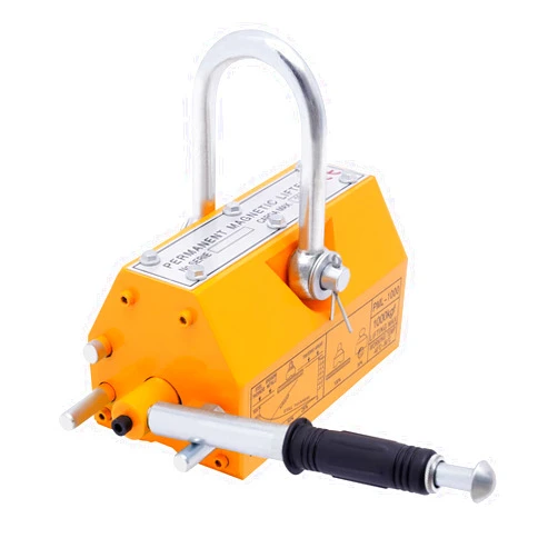 Sippyssy 2200lbs Permanent Magnetic Lifter,1000kg Pulling Capacity Steel Lifting Magnet, Heavy Duty Metal Lift Hoist Shop Crane with Handle,for Material Equipment Lifting (2200 lbs/1000kg)