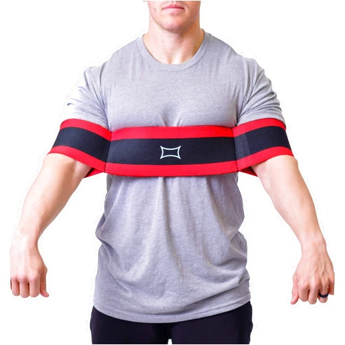 Sling Shot Mark Bell Push Up Exercise Assistance Workout Band for Men and Women to Assist with Bench Press, Dips, and Push Ups – (Level 1 Tension, Red/Black)
