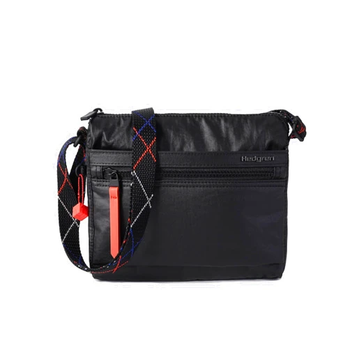 Hedgren Eye Shoulder Bag, Black with Coral