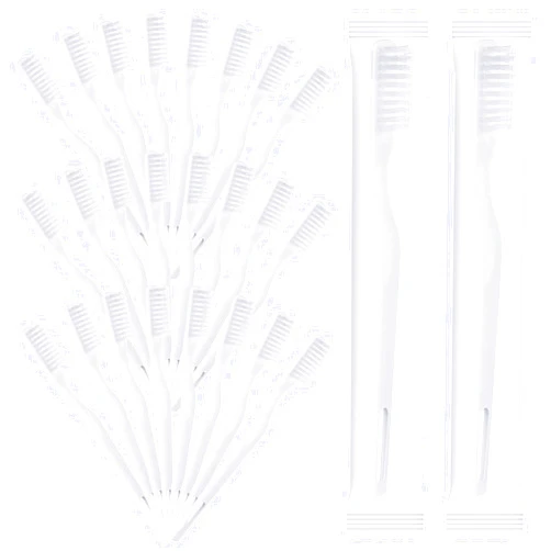 Aphumedc 200 Pack Disposable Toothbrush Bulk, Individually Wrapped, Soft Bristle Travel Toothbrush for Adults, Hotels, Travel, Donation, White