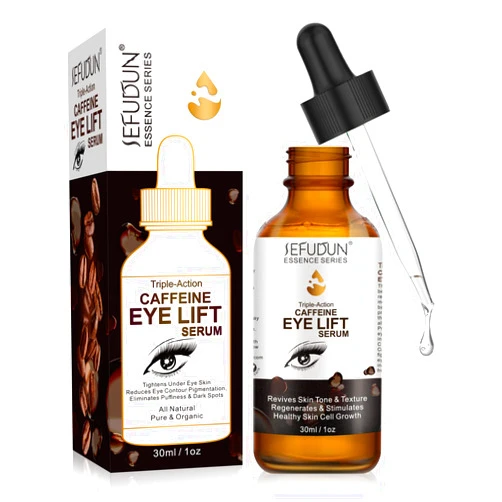 Kurchugo Caffeine Eye Serum with EGCG, Collagen - Anti Aging Eye Treatment Serums for Women & Men - Reduces Puffiness, Dark Circles, Under Eye Bags, Wrinkles and Fine Lines Around The Eyes (1 oz / 30 ml)