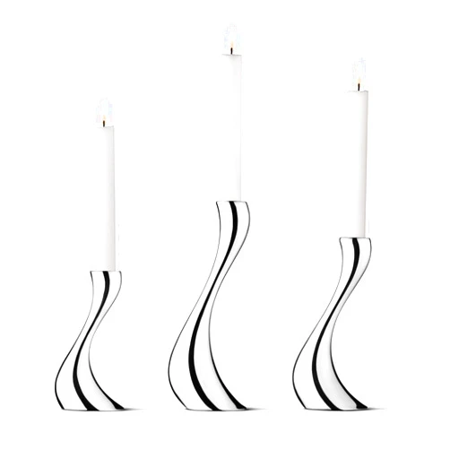 Georg Jensen Cobra Candle Holder, Stainless Steel, 6.30