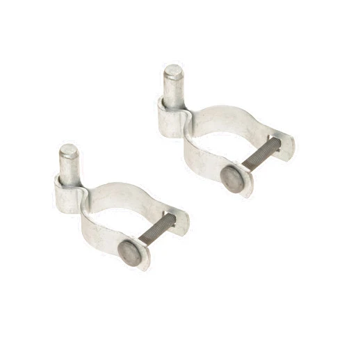 Dailydanny 2 Pack Chain Link Fence Frame Gate Post Male Hinge with Bolts and Nuts (1-7/8 Inch)