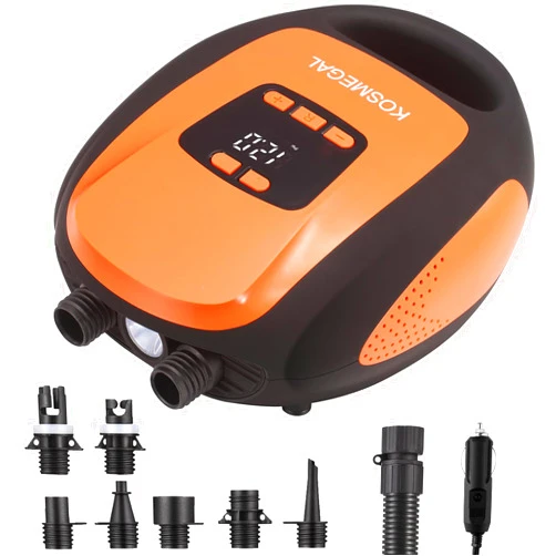 Kosmegal Paddle Board Pump Electric Portable, SUP Pump for Paddleboard,20PSI Air Compressor with Auto-Off,Deflation Function and 12V DC Car Connector for Inflatables,Kayaks and Boats