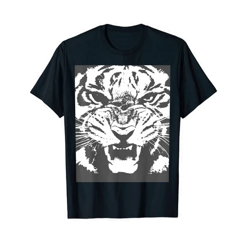 Tiger Art Tees And Awesome Big Cat Gifts by taiche Artistic White Tiger Face Vector T-Shirt