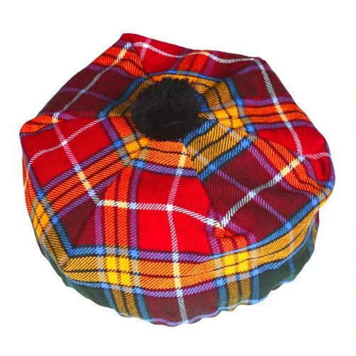 Goldia Clothes Industry Best Traditional Tam o'Shanter Tammy Hat with a Flat Bonnet in a Variety of Tartans (Baxter Tartan)
