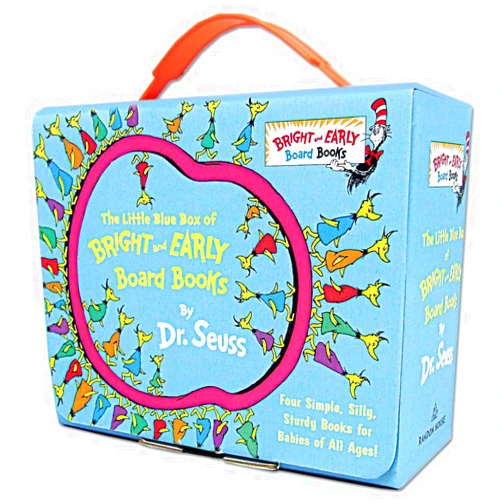 By Dr. Seuss (Author) The Little Blue Boxed Set of 4 Bright and Early Board Books: Hop on Pop; Oh, the Thinks You Can Think!; Ten Apples Up On Top!; The Shape of Me and Other Stuff (Bright & Early Board Books)