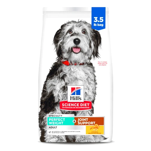 Hill's Science Diet Adult Perfect Weight & Joint Support Dry Dog Food, Chicken, 3.5 lb. Bag