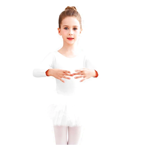 EASTBUDDY Ballet Dress for Girls,Toddler Dance Leotard with Tutu Skirt Short/Long Sleeve Ballerina Outfit