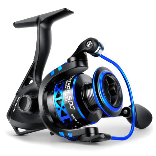 KastKing Centron & Centron Lite Spinning Reels, Size 500 is Perfect for Ice Fishing, Up to 17.5 Max Drag, 5.2:1 Gear Ratio, Ultra Smooth Powerful, CNC Aluminum Spool, 9+1 BB Light Weight