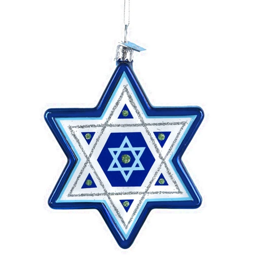 Kurt S. Adler Kurt Adler Noble Gems Star of David Hanukkah Ornament, 3.25-Inch