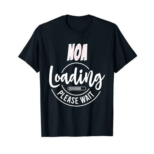 Personalized Baby Loading Babies Coming Shower Noa Custom Personalized Baby Loading Shirt Shower T-Shirt