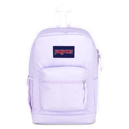 JanSport Cross Town Plus Backpack - Large Main Compartment, Side Water Bottle Pocket, 15-Inch Padded Laptop Sleeve - Pastel Lilac