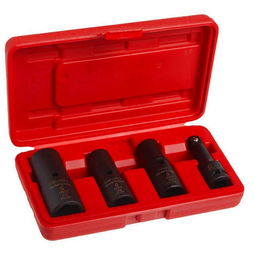 SUNEX TOOLS 2724 1/2-Inch Drive Deep Thin Wall Flip Socket Set, 4-Piece