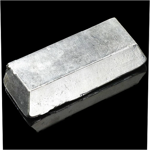 Tandefio Pewter Ingot Alloy Pewter Casting Ingot (Tin 98%, Bismuth 1.5%, Copper 0.5%), 0.45 Kg, Silver
