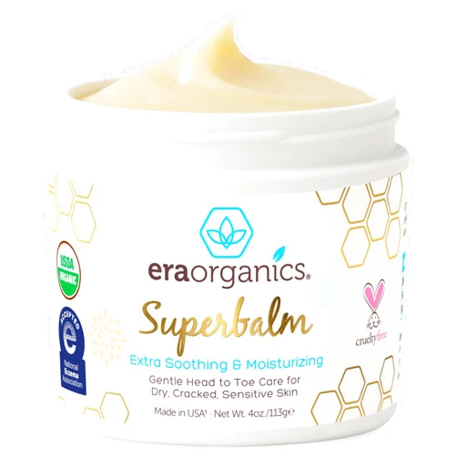 Era Organics Healing Ointment for Babies - USDA Certified Organic Natural Moisturizer Gentle on Sensitive Skin Prone To Baby Eczema, Cradle Cap (Infant Seborrheic Dermatitis), Rashes, Hives 4oz