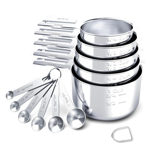 TILUCK Stainless Steel Measuring Cups & Spoons Set, Cups and Spoons,Kitchen Gadgets for Cooking & Baking (11)