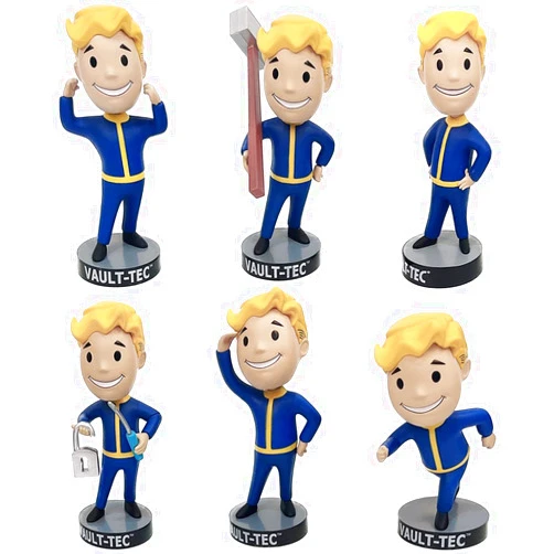 By-Heads-Gaming Vault Boy 111 Bobbleheads Series 1 Collection 6 inch Figure 6 Pack