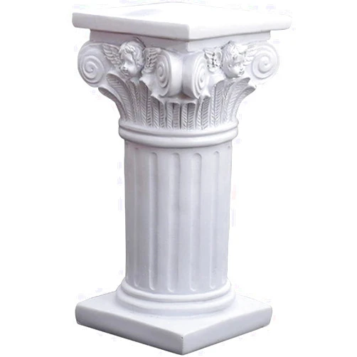 Pesoncarl Decorative Greek Columns, Resin Roman Pillars Column Decor, 3.7 Inch Greek Statues Decor, White Column Pedestal Stand for Wedding Table, Garden Sculptures Statues