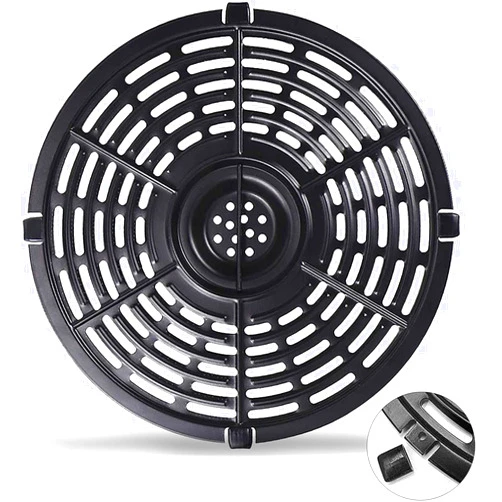 Oecue Air Fryer Grill Pan for Power XL 5QT Air fryer, 8.7'' 5QT Round Non-Stick Air Fryer Replacement Tray Rack Parts Accessories Crisper Plate Grill Plate for Ultrean Gourmia Air Fryer, Dishwasher Safe