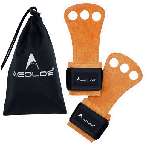 AEOLOS Leather Gymnastics Hand Grips-Great for Gymnastics,Pull up,Weight Lifting,Kettlebells and Cross Training