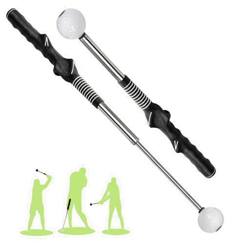 THE GOLFER STORE Retractable Golf Swing Training Aid, Golf Grip Trainer & Golf Swing Trainer for Warm-up, Right-Handed Golf Club for Indoor Practice, Golf Accessories - Strength & Tempo Training for Chipping Hitting