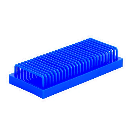 Lasenersm 1 Piece Microscope Slides Staining Rack Glass Slide Drain Stands Rectangle Glass Slide Drying Stand Laboratory Glass Slide Rack Holder Lab Sample Slide Storage Shelf, Blue