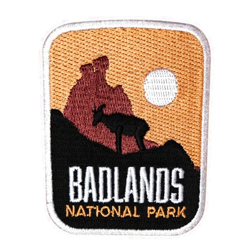 Vagabond Heart Badlands National Park Patch - Iron On Travel Badge - Badlands Souvenir
