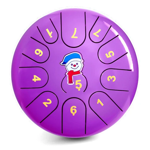 Rothergli Steel Tongue Drum -11 Note 6 Inch Tongue Drum Instrument - Hand Pan Drums with Music Book, Steel Handpan Drum Mallets and Carry Bag, C Major for Meditation or Yoga,Gift for Kid or Adults(Purple)
