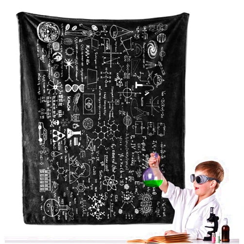 Padumuttara Science Formulas Chalkboard Math Physics Equation Blanket Flannel Throw Lightweight Super Soft Cozy Blankets for Couch Bed Sofa Chair, Gift for Birthday Thanksgiving Christmas 50