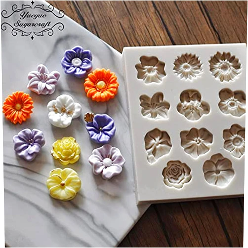 Generic Yueyue Sugarcraft 1 Piece Flower Silicone Mold Fondant Mold Cake Decorating Tools Chocolate Gumpaste Mold