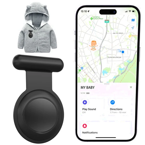 EGLANCLIFM GPS Tracker for Kids (IOS only), Teen, The Hidden Air Tags with pin is,sutable for Children, Elderly, Backpack,Luggage -Time Mini Locator with No Monthly Fee, Works with Apple Find My