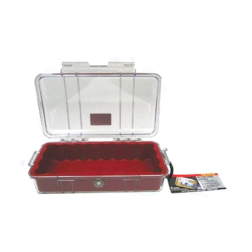Pelican 1060 Micro Case - for iPhone, Cell Phone, Gopro, Camera, and More (Maroon Red/Clear)