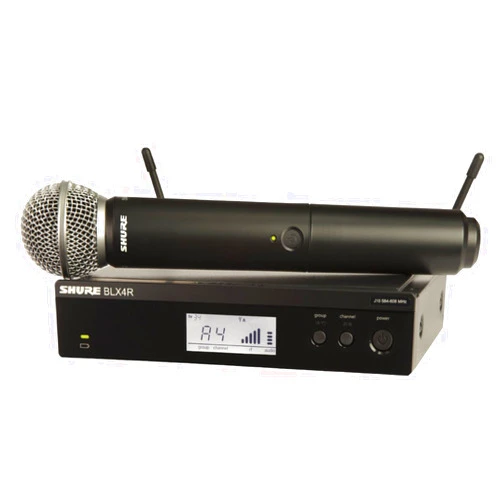Shure BLX24R/SM58 SM58 Handheld Wireless System w/BLX4R Receiver, SM58 Mic, and