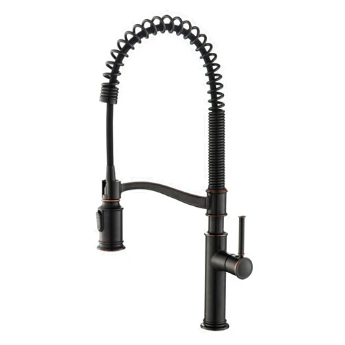 KRAUS Sellette Commercial Style Pull-Down Kitchen Faucet and Deck Plate in Oil Rubbed Bronze, KPF-1683ORB