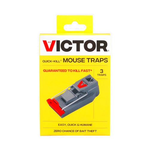 Victor M140-3B Quick-Kill Easy Set Mouse Trap - 3 Reusable Mouse Traps