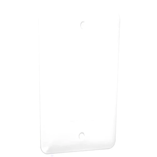 Hubbell TayMac WMW-R Metal Maxi Decorator Electrical Outlet Cover Wall Plate with Screws for 1 Device, 1-Gang, White Smooth