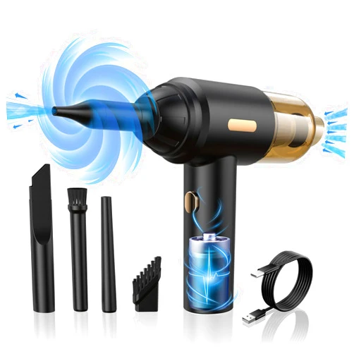 VIPAKE Electric Air Duster No Canned Compressed Air Duster Blow Vacuum 2 in 1 Air Blower Rechargeable Cordless Air Duster PC,Toys etc Cleaner air Duster