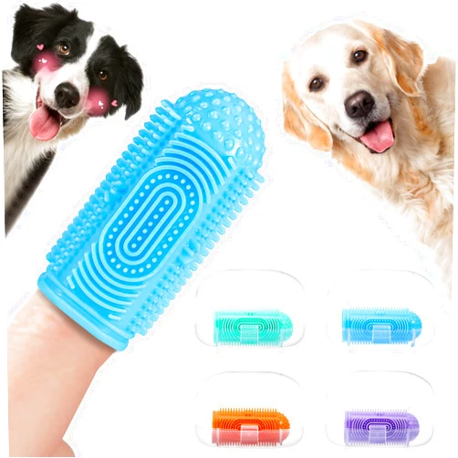 YUEYUEJIA Dog Toothbrush Finger Toothbrush Dog Tooth Brushing Kit 4Pack Dog Finger Toothbrush for Dog Teeth Cleaning&Dog Dental Care Dog Tooth Brush Dog Toothbrush Kit Pet Toothbrush