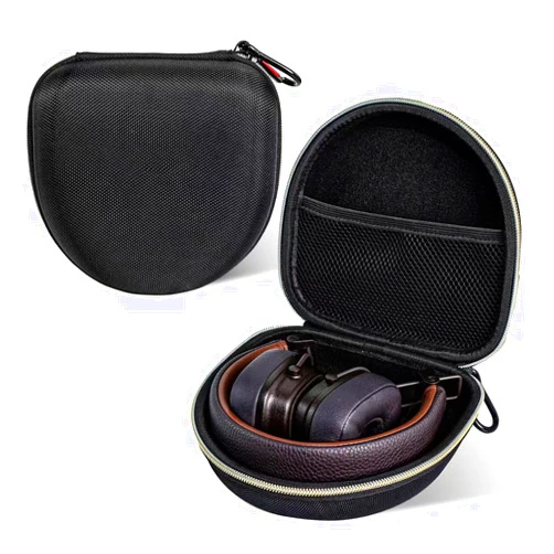Safinein On Ear Bluetooth Headphones Case Storage Carrying Bag Compatible with Marshall Major V/IV/III/II/ 5/4/ 3/2 (Black + Gold)