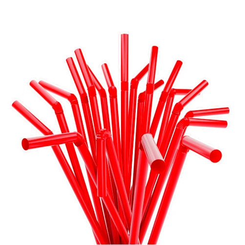 Rupert and Jeoffrey's Trading Co. Flexible Plastic Drinking Straws - 7.75