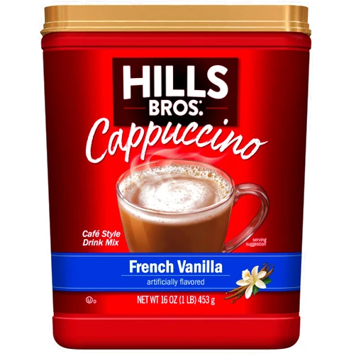 Hills Bros. Instant Cappuccino Mix, French Vanilla Cappuccino Mix, 16 oz