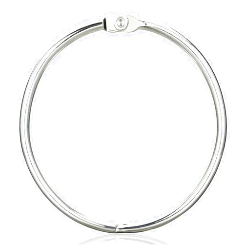 ZESLMG 24 PCS Shower Curtain Rings, Nickel Shower Curtain Hooks Decorative, ZESLMG Rustproof Shower Hooks for Shower Curtain Rods, Silver Metal Shower Rings for Bathroom, 2 Inch Loose Leaf Binder Rings